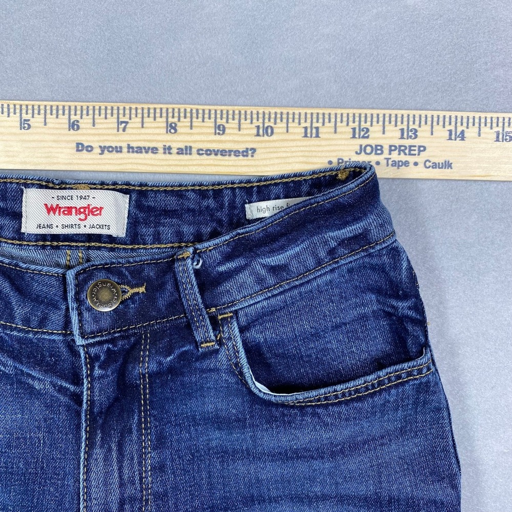 Wrangler High Rise Fierce Flare Jeans Womens 2x30 Blue Denim Retro Western 70s - Picture 11 of 13